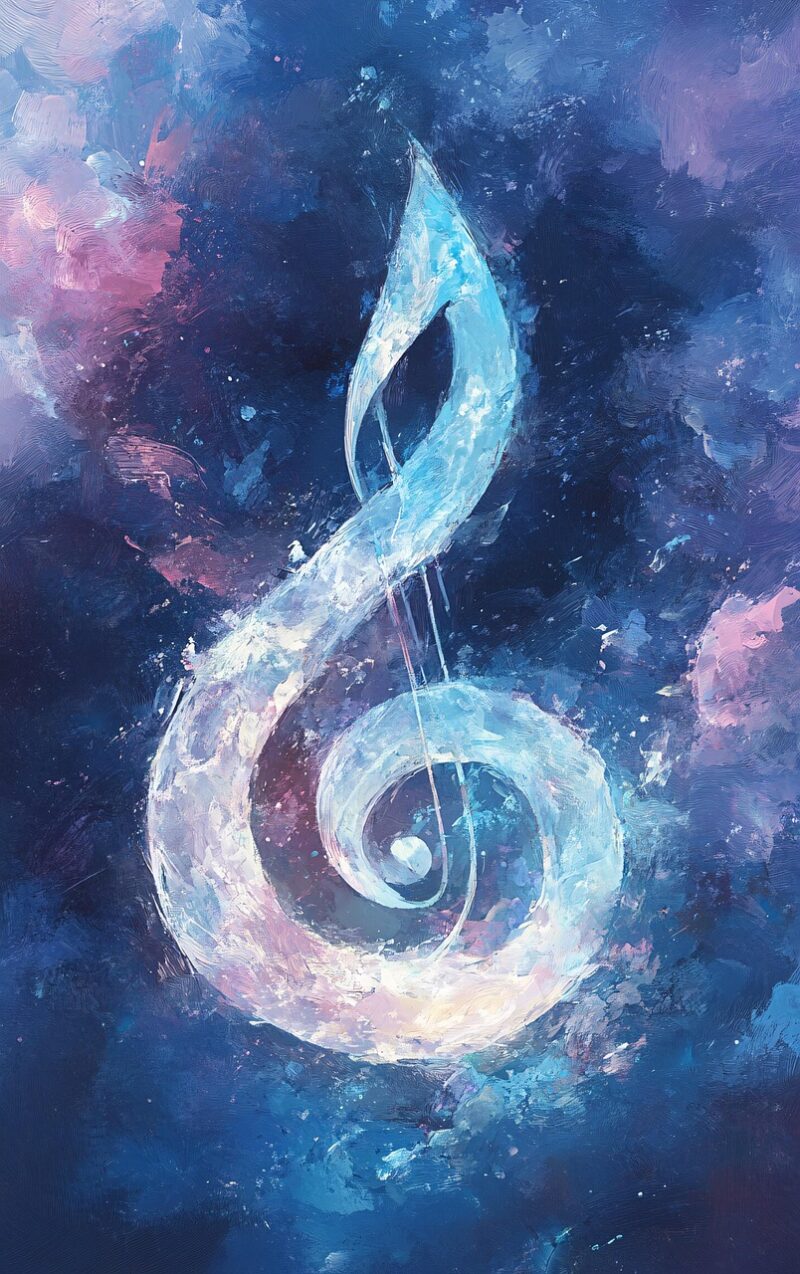music, notes, melody, abstract, art, watercolor, smoke, fluid, ethereal, cosmic, creative, minimalism, floating, sound, musical, symbols, artistic, rhythm, harmony, texture, design, surreal, expression, atmosphere, ai generated