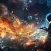 ai generated, cosmic, music, galaxy, universe, violin, art, stars, planets, fantasy, surreal, orchestra, space, harmony, celestial, creative, notes, melody, artistic, abstract, colorful, astronomy, dreamlike, energy, night, cosmos