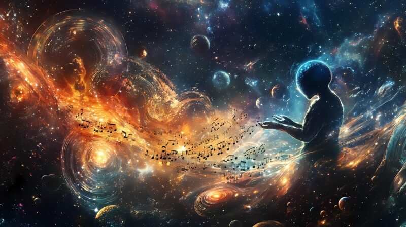 ai generated, cosmic, music, galaxy, universe, violin, art, stars, planets, fantasy, surreal, orchestra, space, harmony, celestial, creative, notes, melody, artistic, abstract, colorful, astronomy, dreamlike, energy, night, cosmos