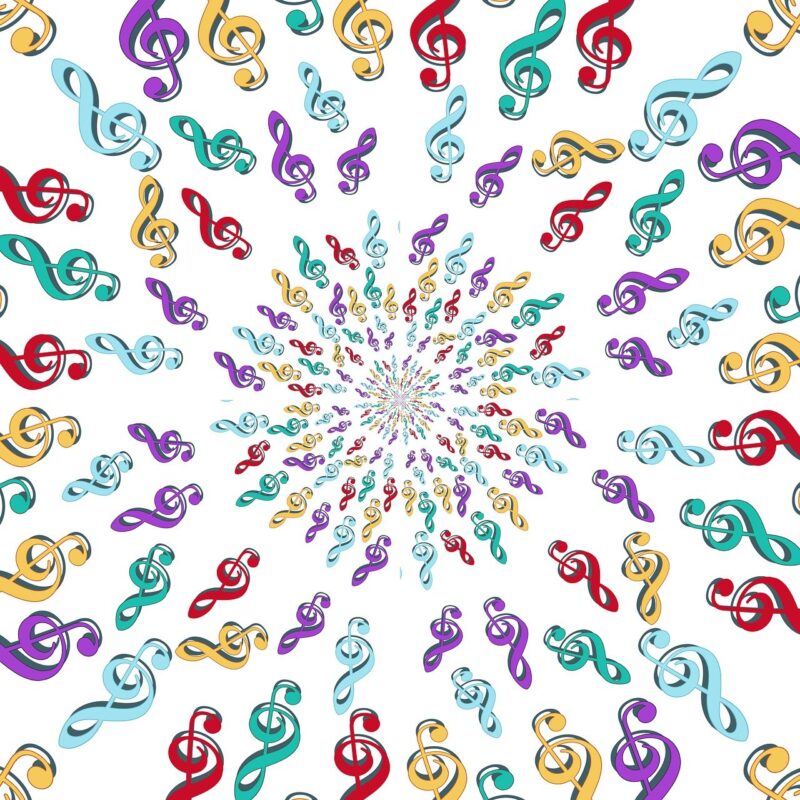 musical notes, clef, thumbnails, album cover, melody, harmony, rhythm, composition, score, notation, treble, bass, sharp, flat, natural, octave, chord, tempo, pitch, instrument