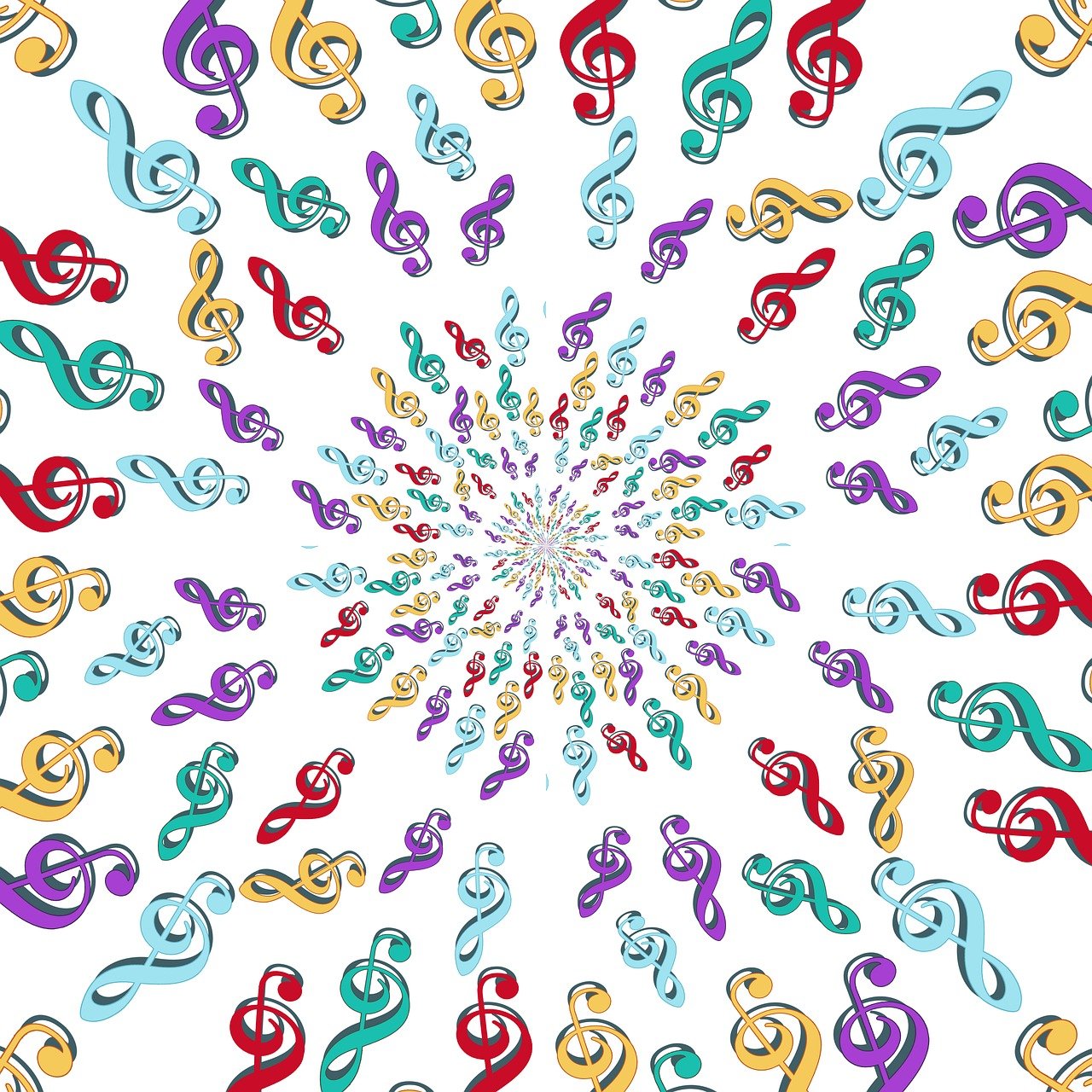 musical notes, clef, thumbnails, album cover, melody, harmony, rhythm, composition, score, notation, treble, bass, sharp, flat, natural, octave, chord, tempo, pitch, instrument