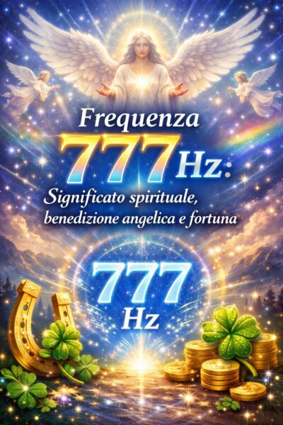 Frequenza 777 Hz Significato spirituale, benedizione angelica e fortuna
