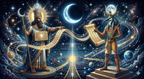 Mondgötter als kosmische Gesetzgeber: Sin und Thoth