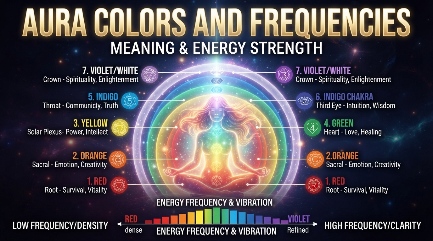 Aura Colors and Frequencies: Meaning and Energy Strength