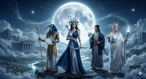 Il Mistero Luminoso: Esplorando gli Dei della Luna – Storia, Poteri Spirituali e l'Influenza Cosmica da Artemide a Thoth
