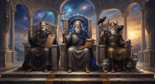 Masculine Rulers: Gods of Time, Justice, and Wisdom
