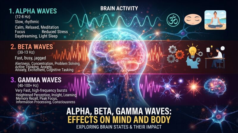 Alpha, Beta and Gamma Waves: Effects on Mind and Body