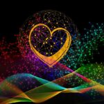 heart, abstract, background, waves, particles, purple, physics, network, infinite, whirl, swirl, graphic, digital, love