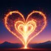 ai generated, heart, fire, flame, love, roses, valentine, valentine day, pink, nature, wedding