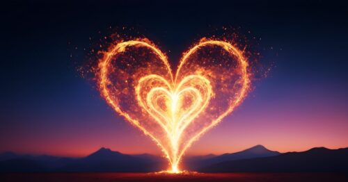 ai generated, heart, fire, flame, love, roses, valentine, valentine day, pink, nature, wedding