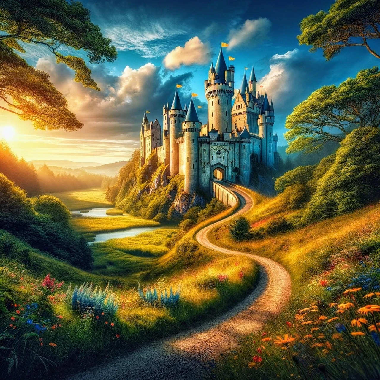 castle, fantasy, camelot, ai generated, nature, castle, castle, castle, castle, castle