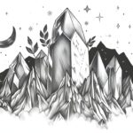 meditation, meditating, yoga, spiritual, botany, minimalist, abstract, painting, art, minimal, prayer, praying, celestial, earth, universe, planet, galaxy, astronomy, astrology, crystals, rocks, gemstones, gems, moon, ai generated