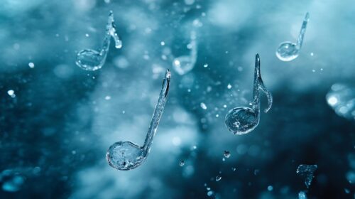 music, notes, melody, abstract, art, watercolor, smoke, fluid, ethereal, cosmic, creative, minimalism, floating, sound, musical, symbols, artistic, rhythm, harmony, texture, design, surreal, expression, atmosphere, ai generated