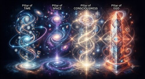 The Four Pillars of Reality: Decoding the Interconnected Roles of Time, Space, Consciousness, and Ego