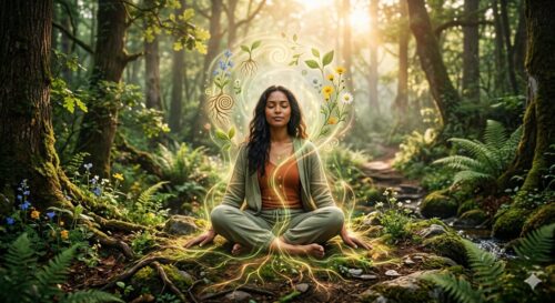 Connexion spirituelle a vec l'énergie terrestre - Guérison et croissance provoquées par la puissance de la terre -