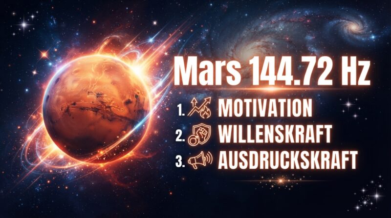 Mars 144,72 Hz: Motivation, Willenskraft und Ausdruckskraft