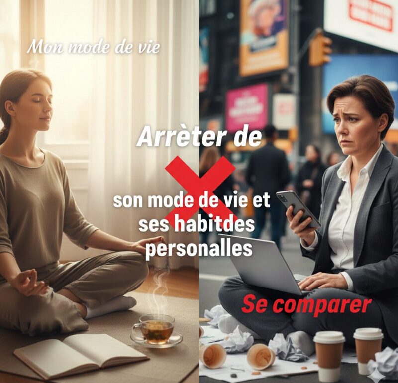 Arrêter de se comparer son mode de vie et ses habitudes personnelles