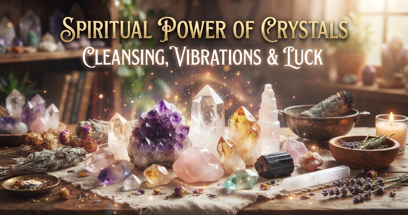 Spiritual Power of Crystals: Cleansing, Vibrations & Luck