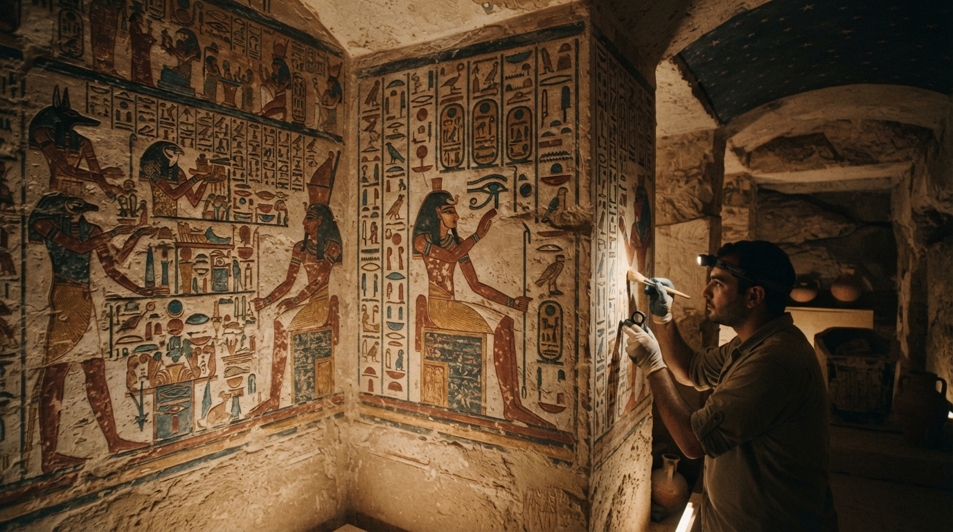 Ancient Egypt Mysteries: Wall Paintings & Hieroglyphs