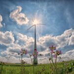 windmill, sun, sunbeams, clouds, backlighting, high contrast, wind power, heaven, environmental engineering, power generation, wind turbine, wind energy, nature, electricity, energy, environment, alternative energy, renewable energy, ecology, ultra wide angle