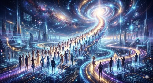 A Digital Chorus Seeking Transcendence