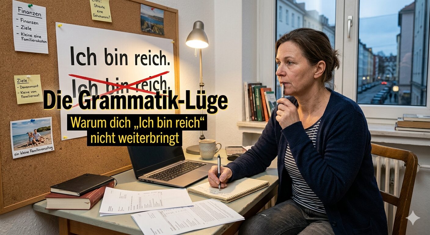Die Grammatik-Lüge: Warum dich „Ich bin reich“ nicht weiterbringt